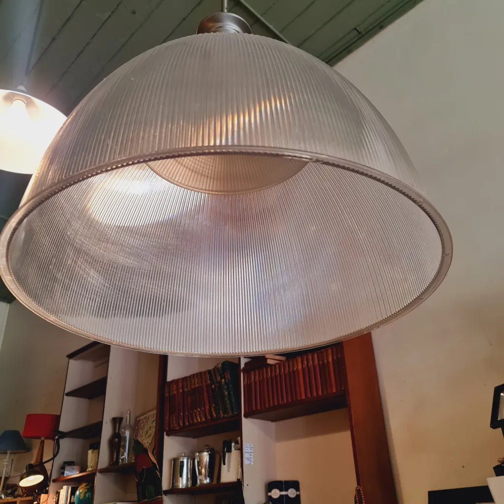Retro Domed Acrylic Light Fitting of Clear Transparent Resin