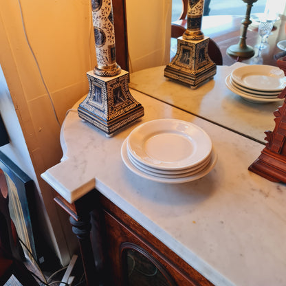 Chiffonier or Sideboard Antique Marble top and Mirror Doors