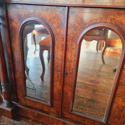 Chiffonier or Sideboard Antique Marble top and Mirror Doors