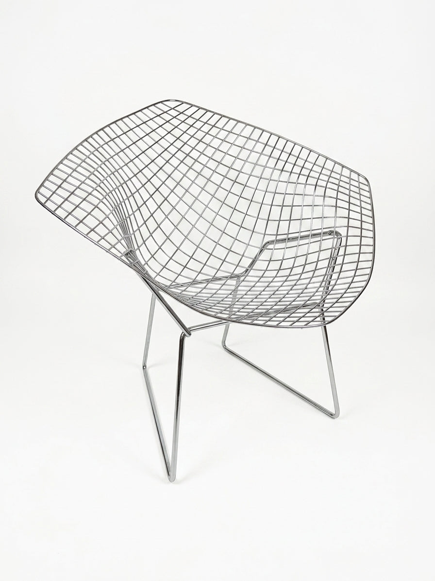 Bertoia Style Diamond Chair in Chrome