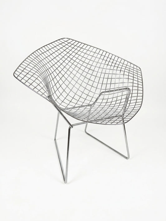 Bertoia Style Diamond Chair in Chrome