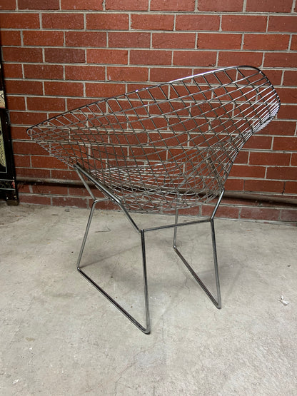 Bertoia Style Diamond Chair in Chrome