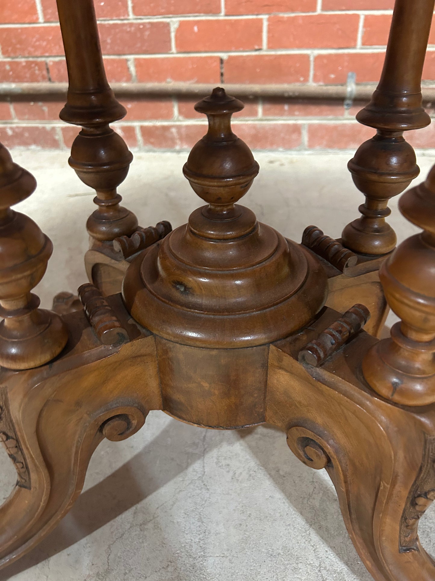 Victorian Burr Walnut Fold-Over Card Table with Storage