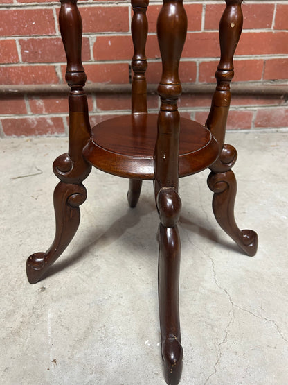 Victorian Style Mahogany Jardinière Stand with Barley Twist Columns