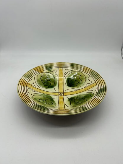 Decorative Plate – “Scraffitoware, 14th Century Larnuka Cyprus” Inscription (Modern Reproduction)