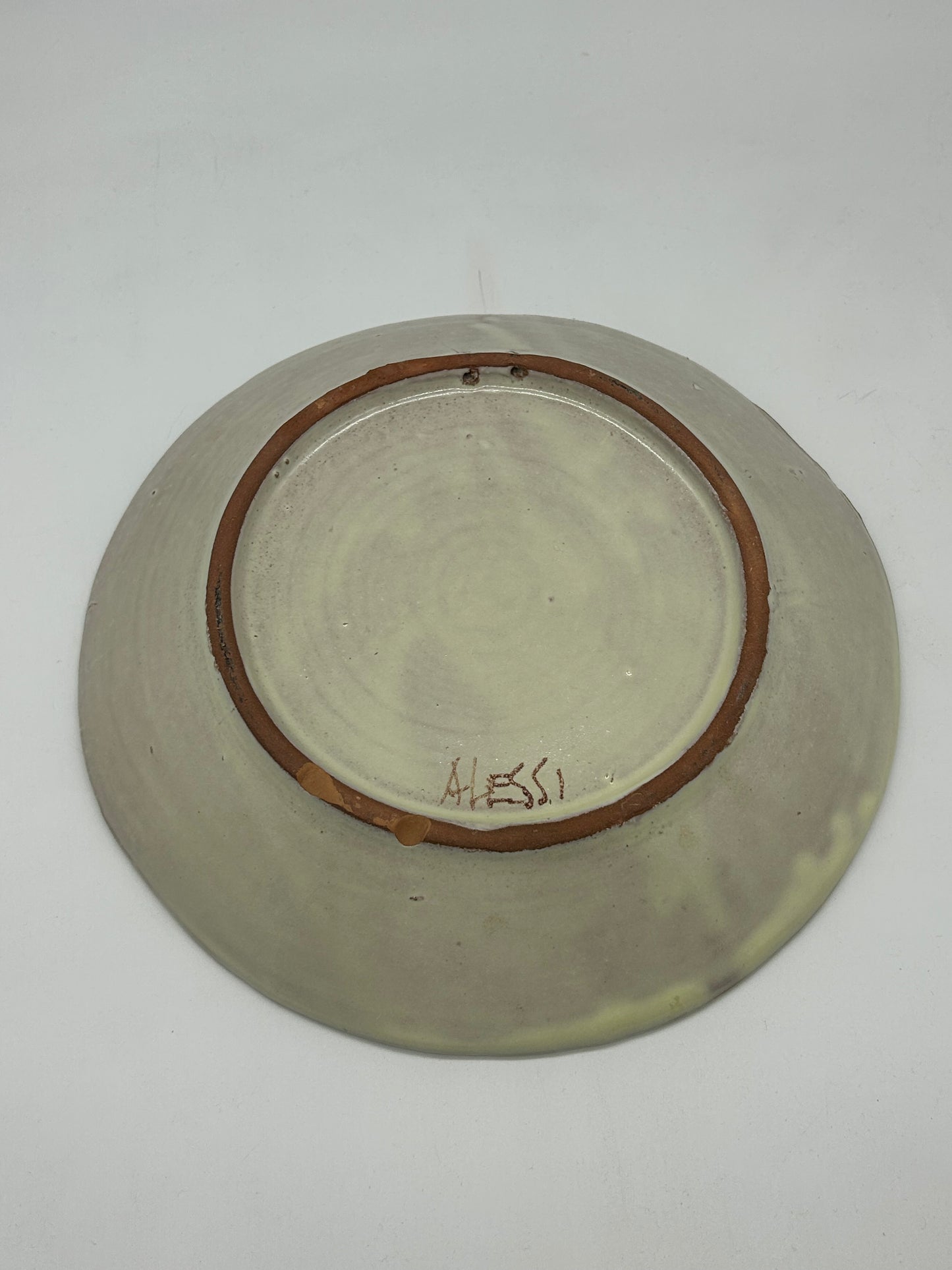 Set of 3 Hand‑Painted Alessi Ceramic Plates – Caltagirone, Italy