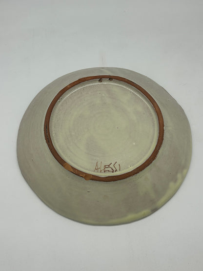 Set of 3 Hand‑Painted Alessi Ceramic Plates – Caltagirone, Italy