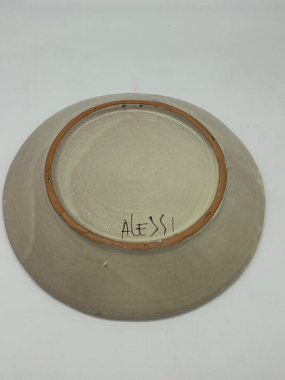 Set of 3 Hand‑Painted Alessi Ceramic Plates – Caltagirone, Italy
