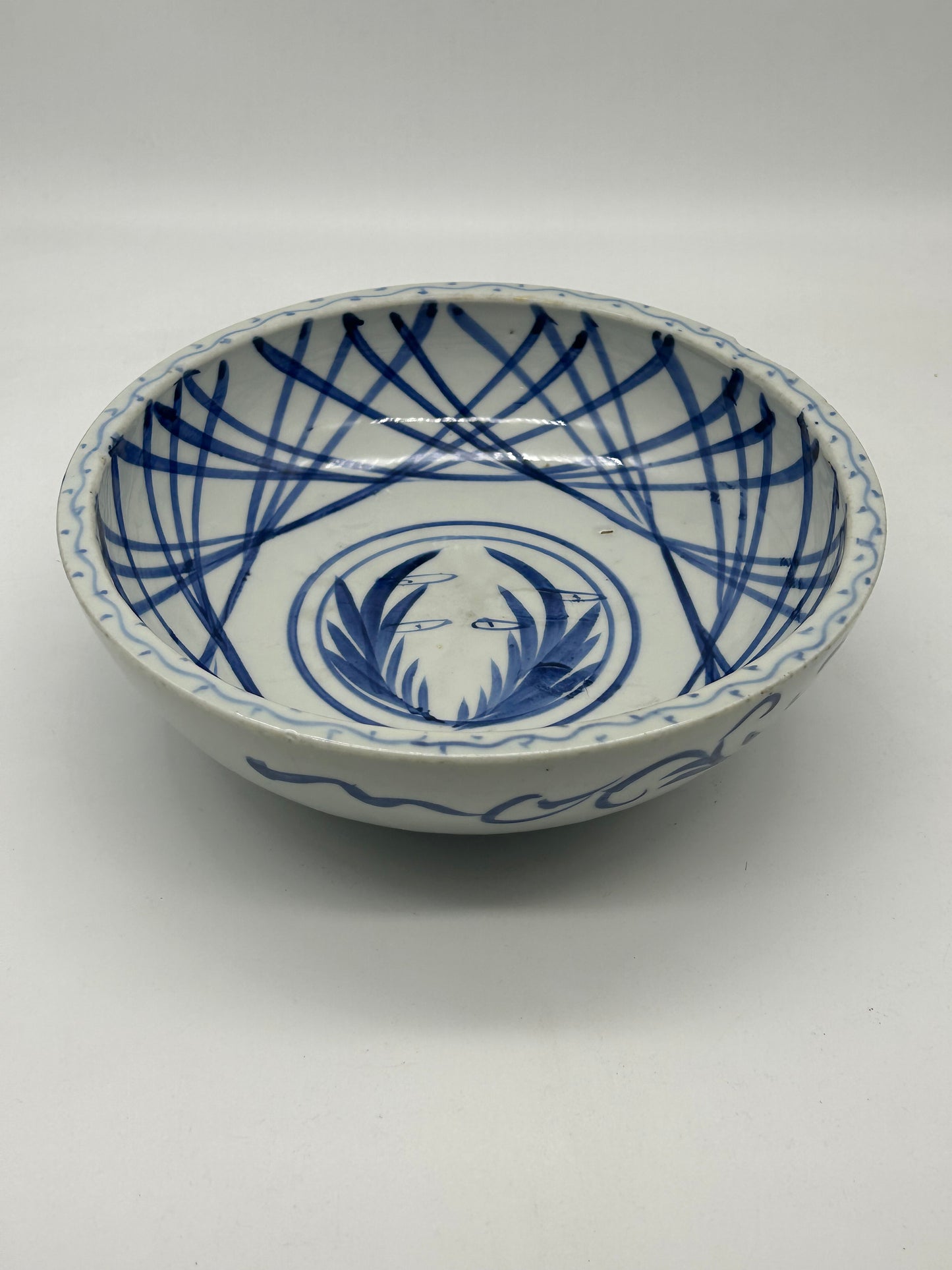 Blue and White Decorative Bowl – Unmarked