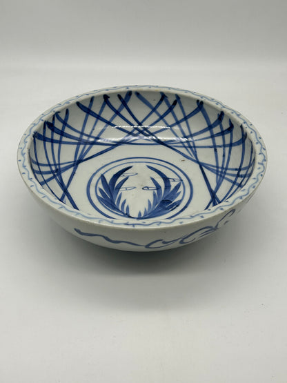 Blue and White Decorative Bowl – Unmarked