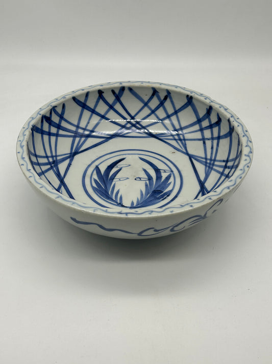 Blue and White Decorative Bowl – Unmarked