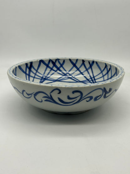 Blue and White Decorative Bowl – Unmarked