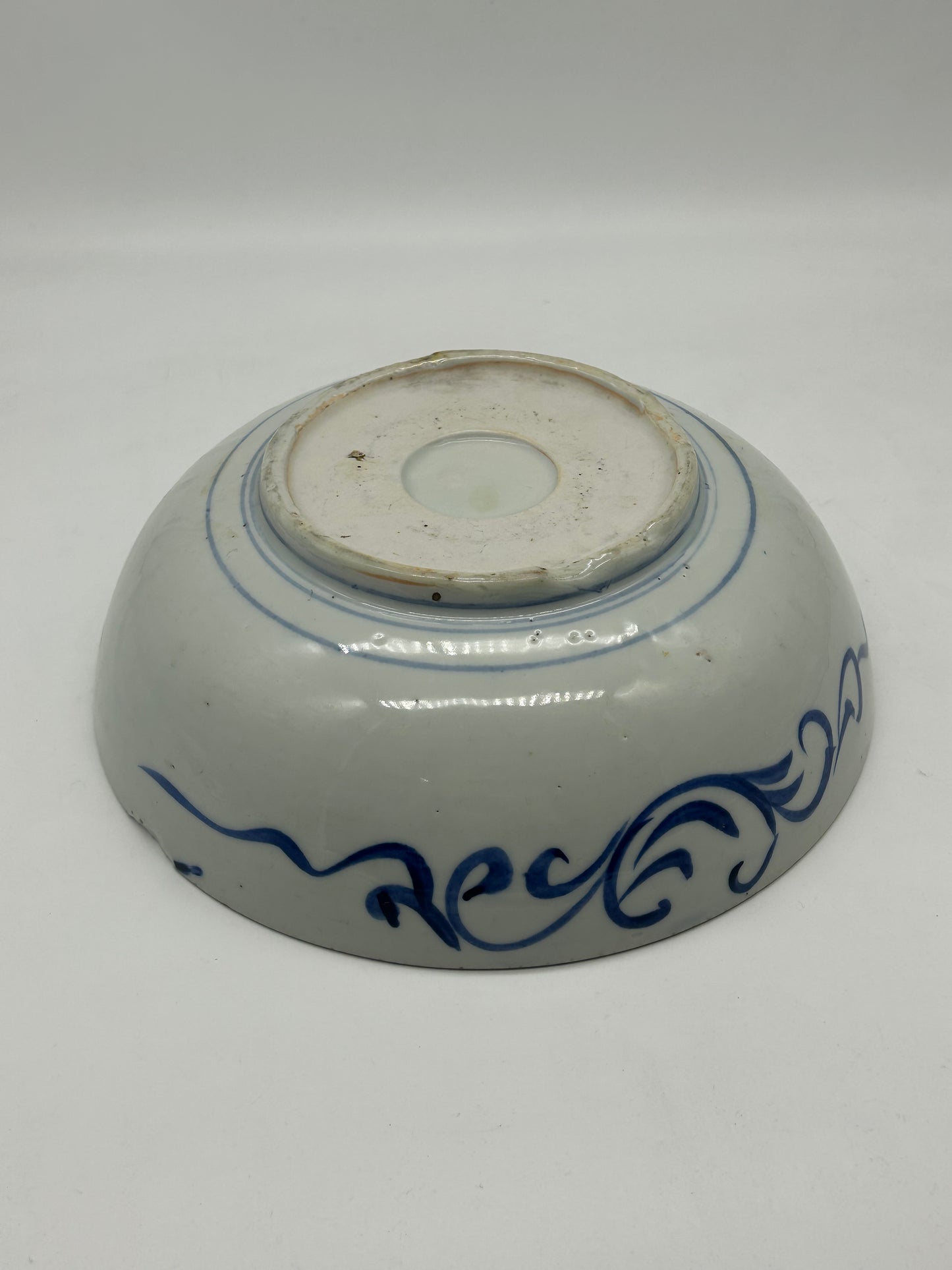 Blue and White Decorative Bowl – Unmarked