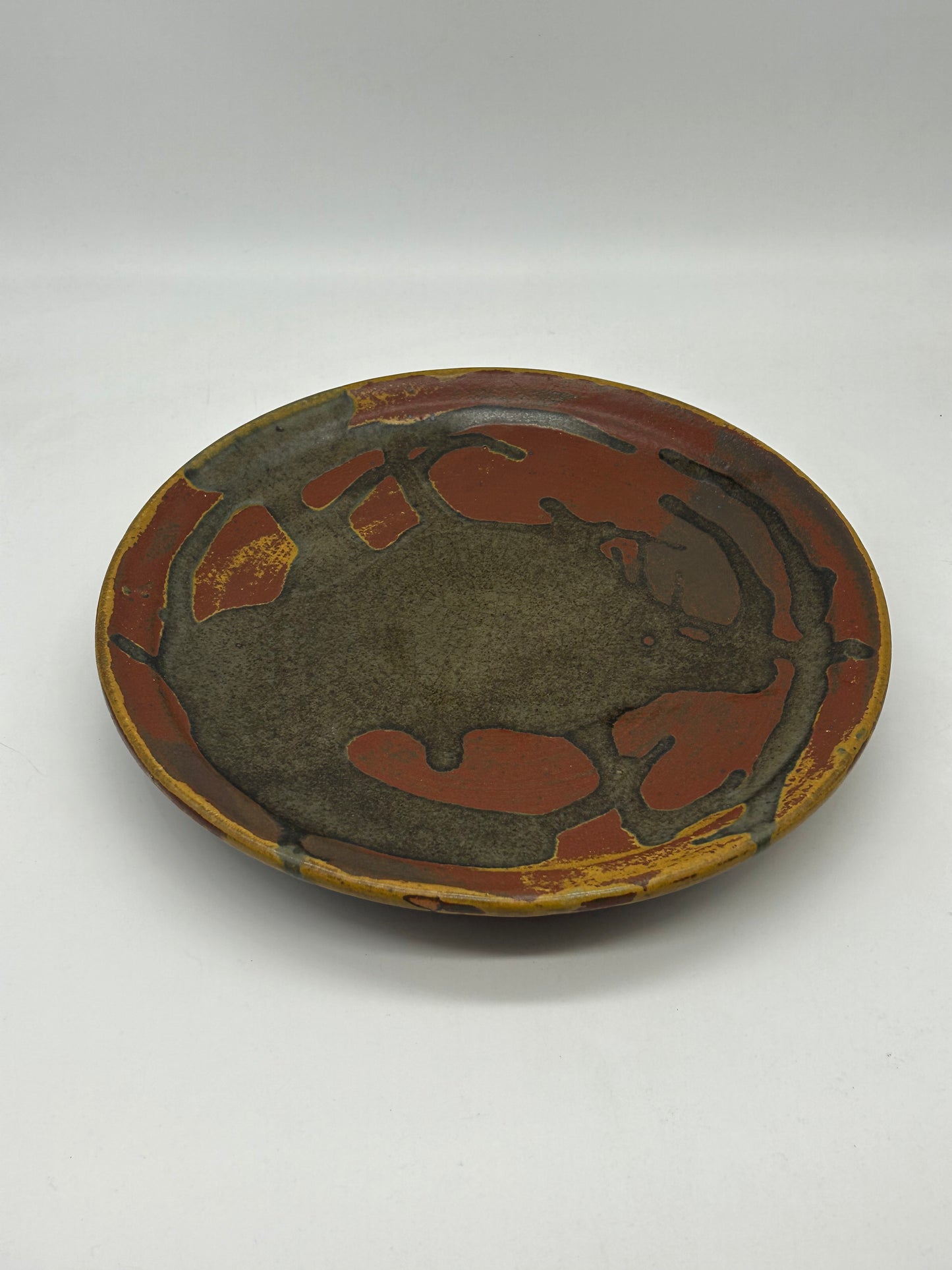 Studio Pottery Glazed Plate – Unmarked