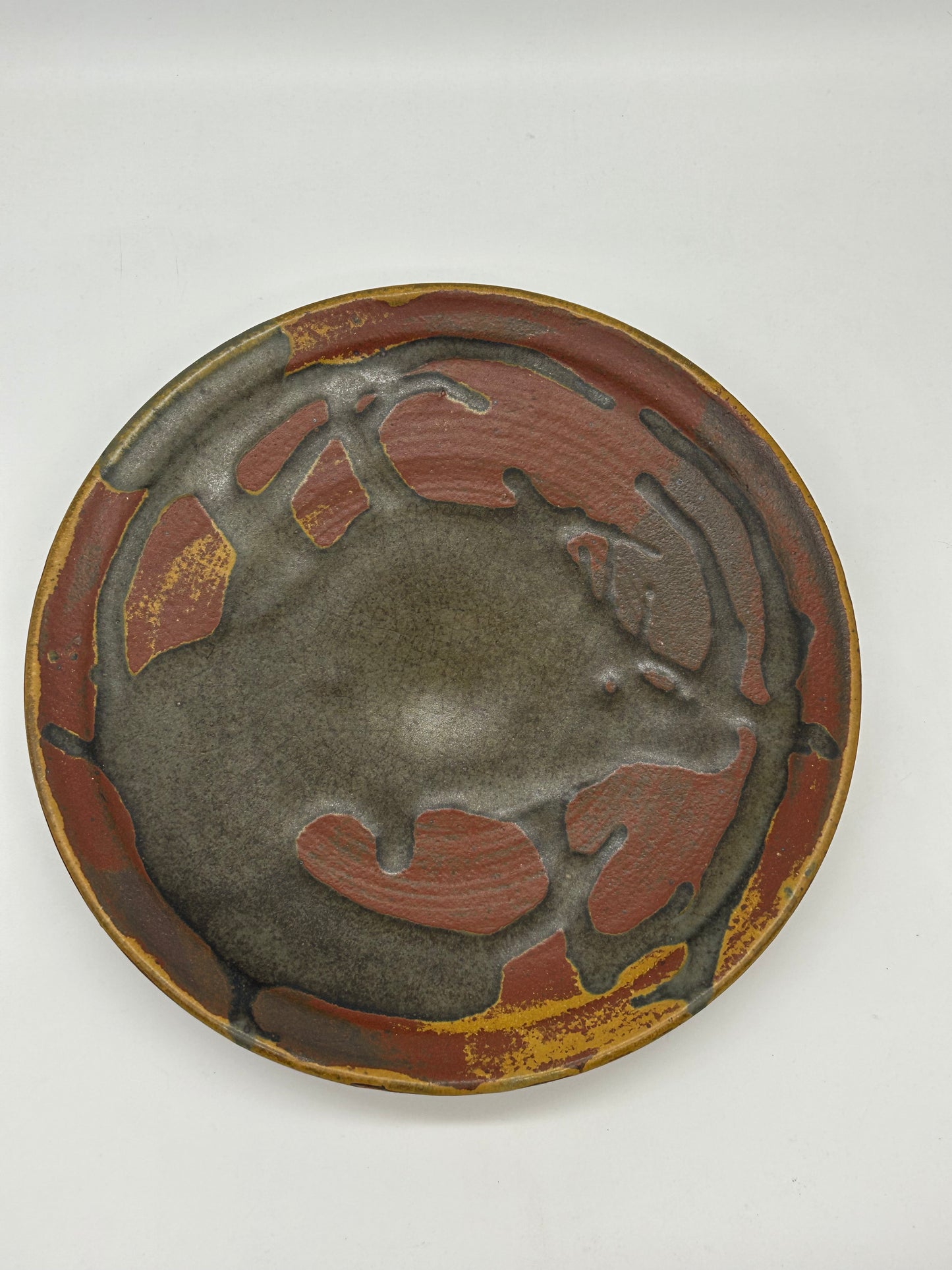 Studio Pottery Glazed Plate – Unmarked