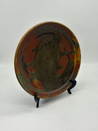 Studio Pottery Glazed Plate – Unmarked