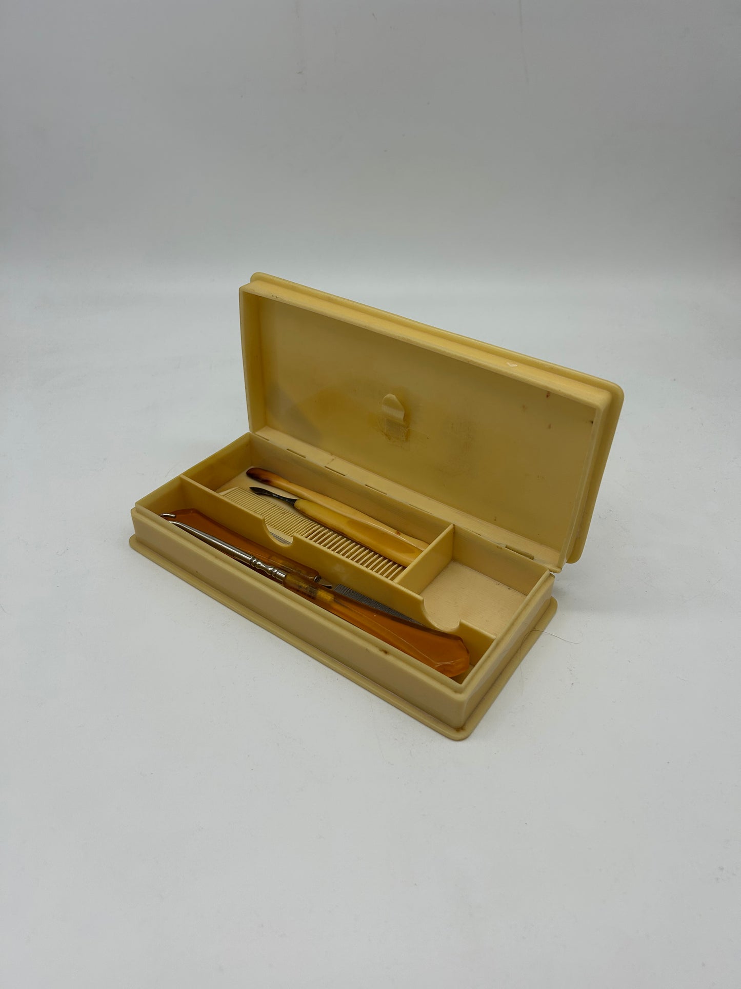 Vintage Monogrammed Grooming Set – Tray, Clothes Brush & Hand Brush
