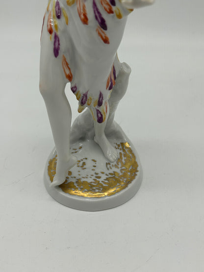 Wallendorf Porcelain Figurine with Birds – Crown W 1764 Mark