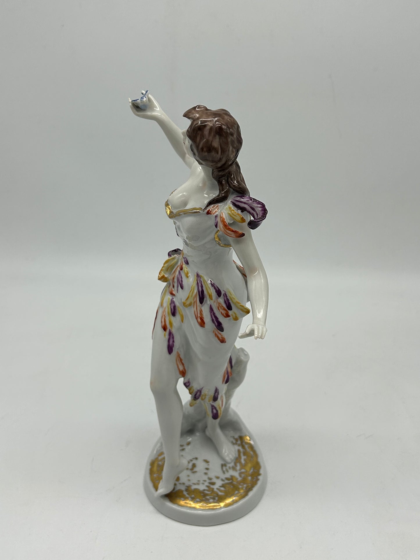 Wallendorf Porcelain Figurine with Birds – Crown W 1764 Mark