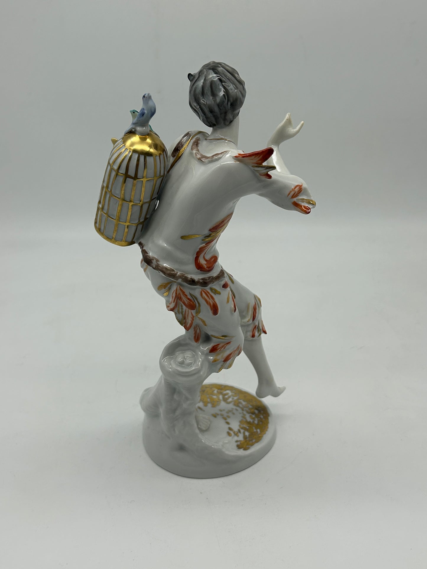 Wallendorf Porcelain Figurine with Birds – Crown W 1764 Mark