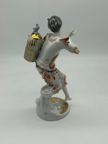 Wallendorf Porcelain Figurine with Birds – Crown W 1764 Mark