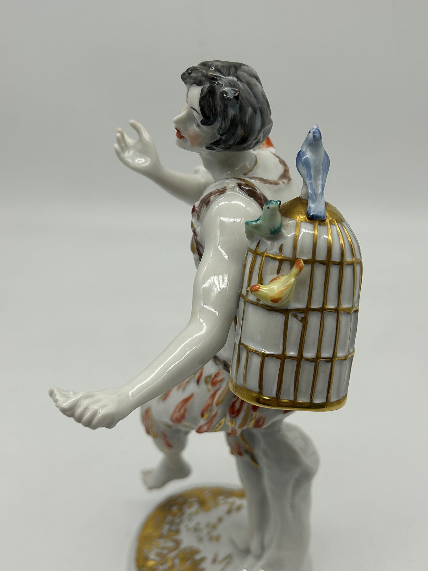 Wallendorf Porcelain Figurine with Birds – Crown W 1764 Mark