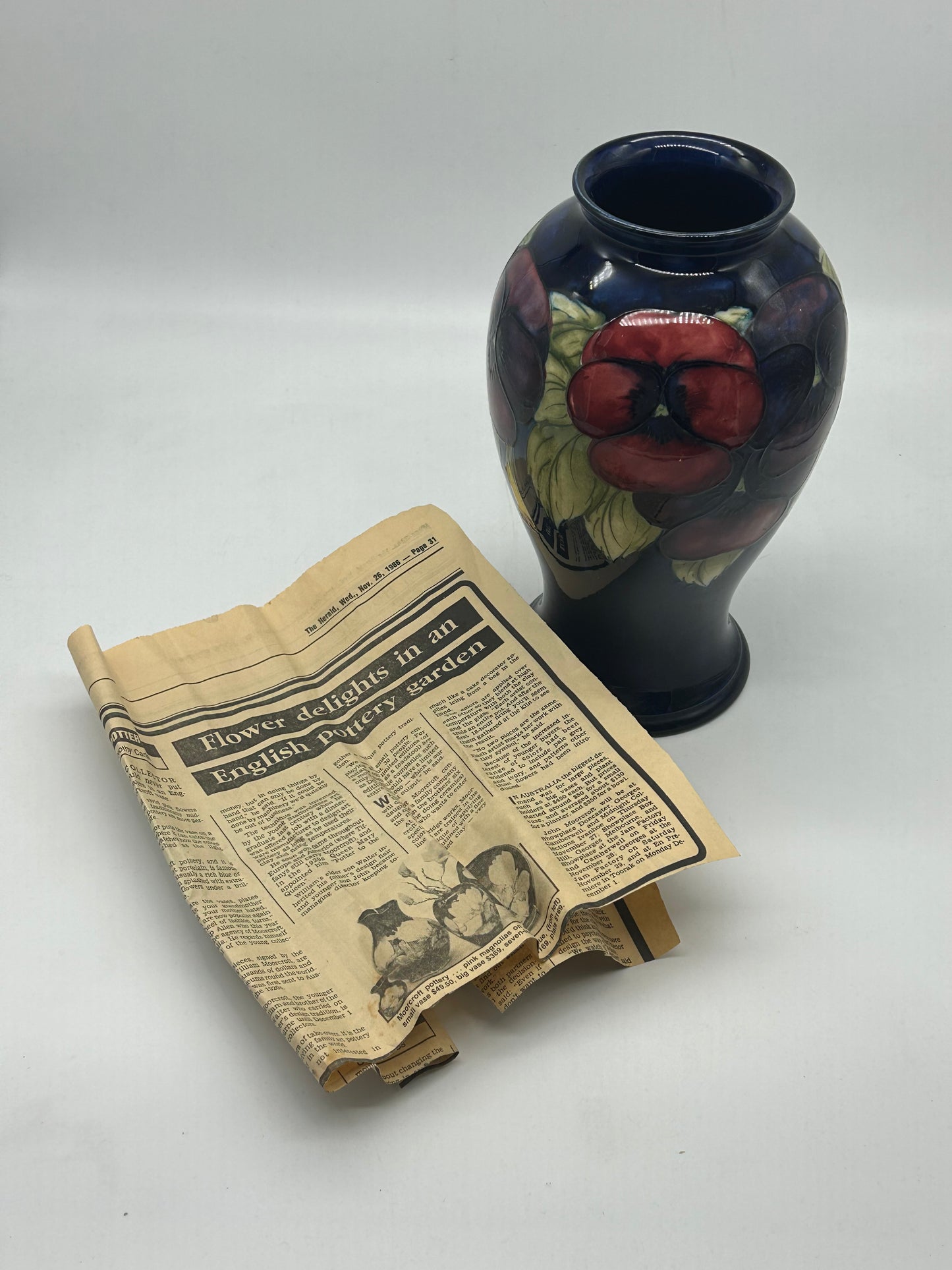 Moorcroft Tube‑Lined Floral Vase | Made in England