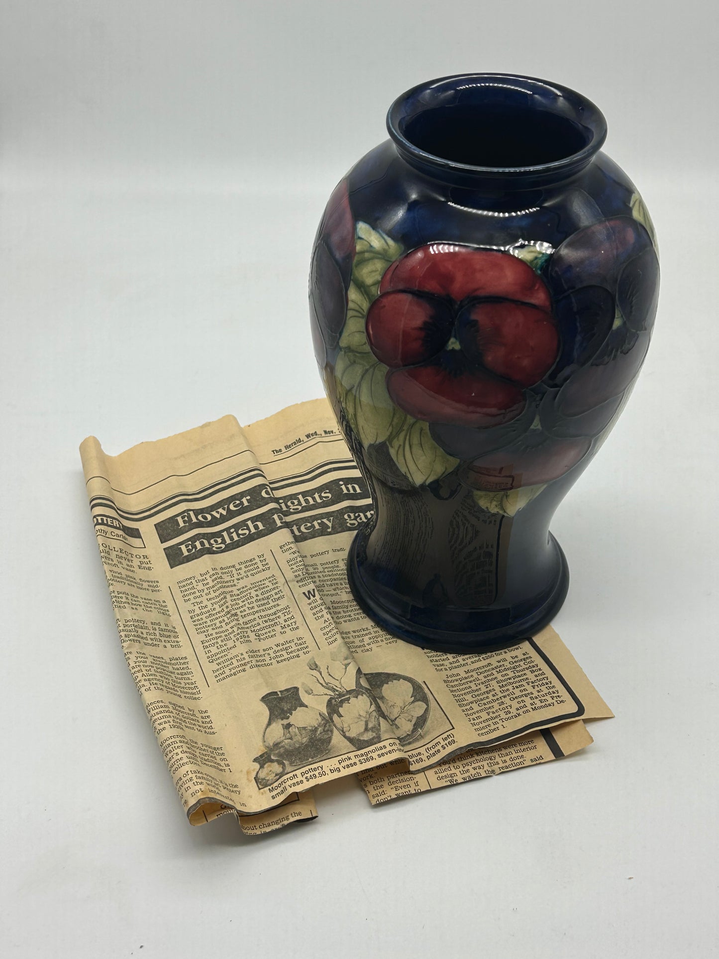 Moorcroft Tube‑Lined Floral Vase | Made in England