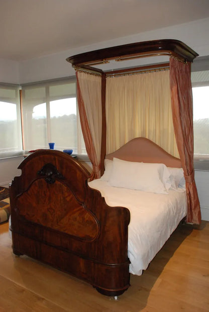 Antique Half Tester Bed Mahogany Canopy Queen Size