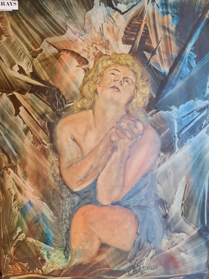 Painting of Nude Female an Original Work on Masonite