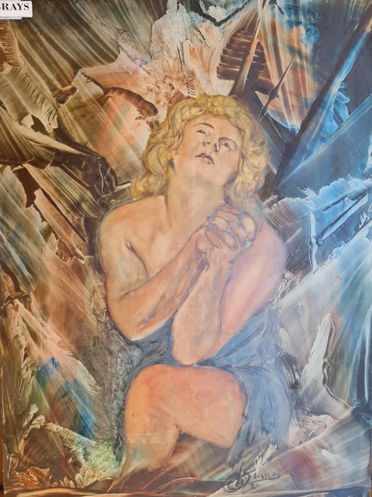 Painting of Nude Female an Original Work on Masonite