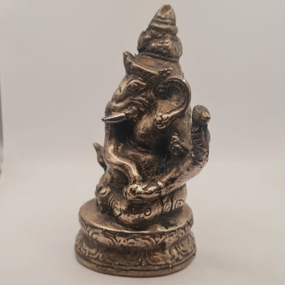 Ganesh Indian Folklore Statue Silver