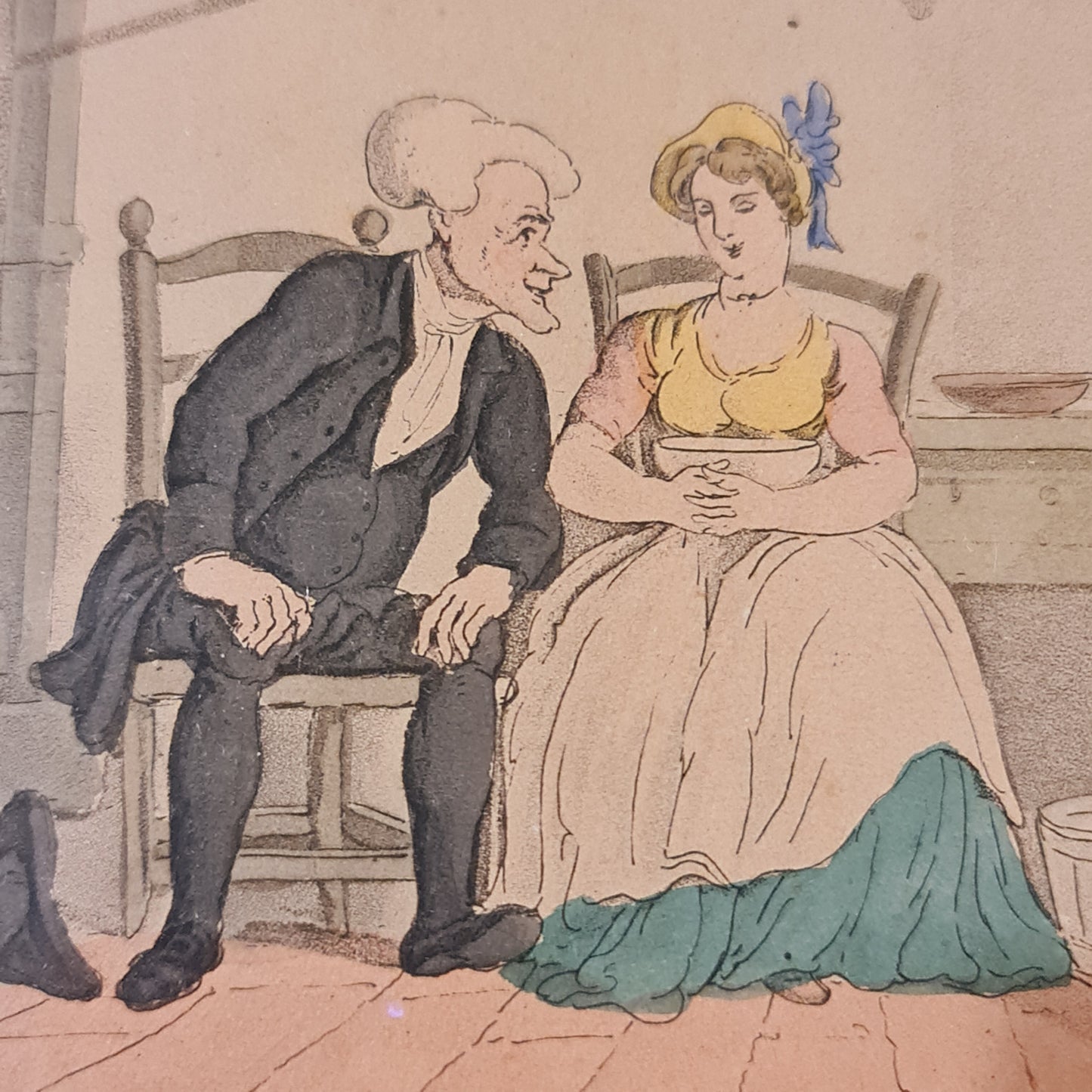 Hand coloured Engraving by Thomas Rowlandson 1826