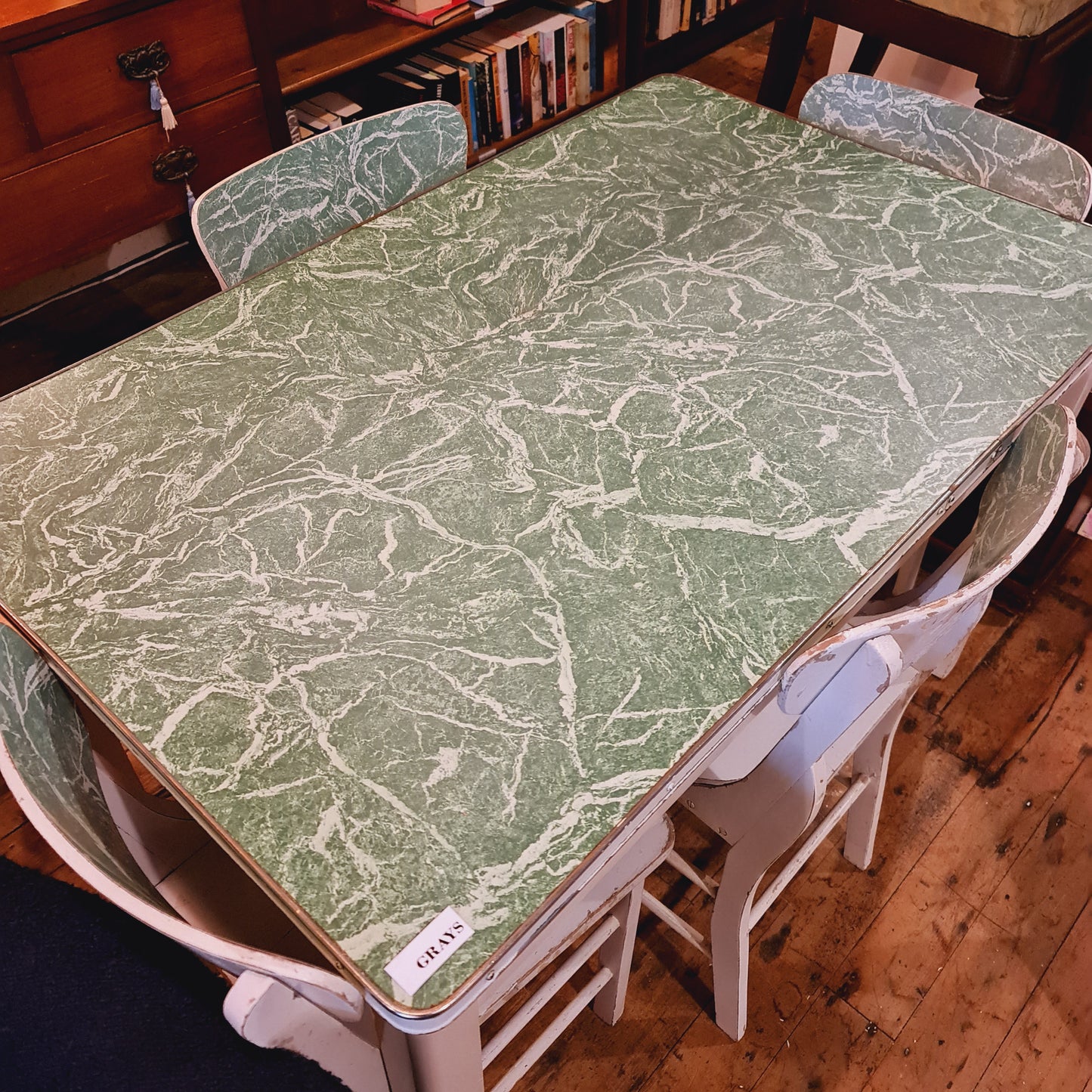 Retro Kitchen Table and Six 6 Chairs 1950 Formica