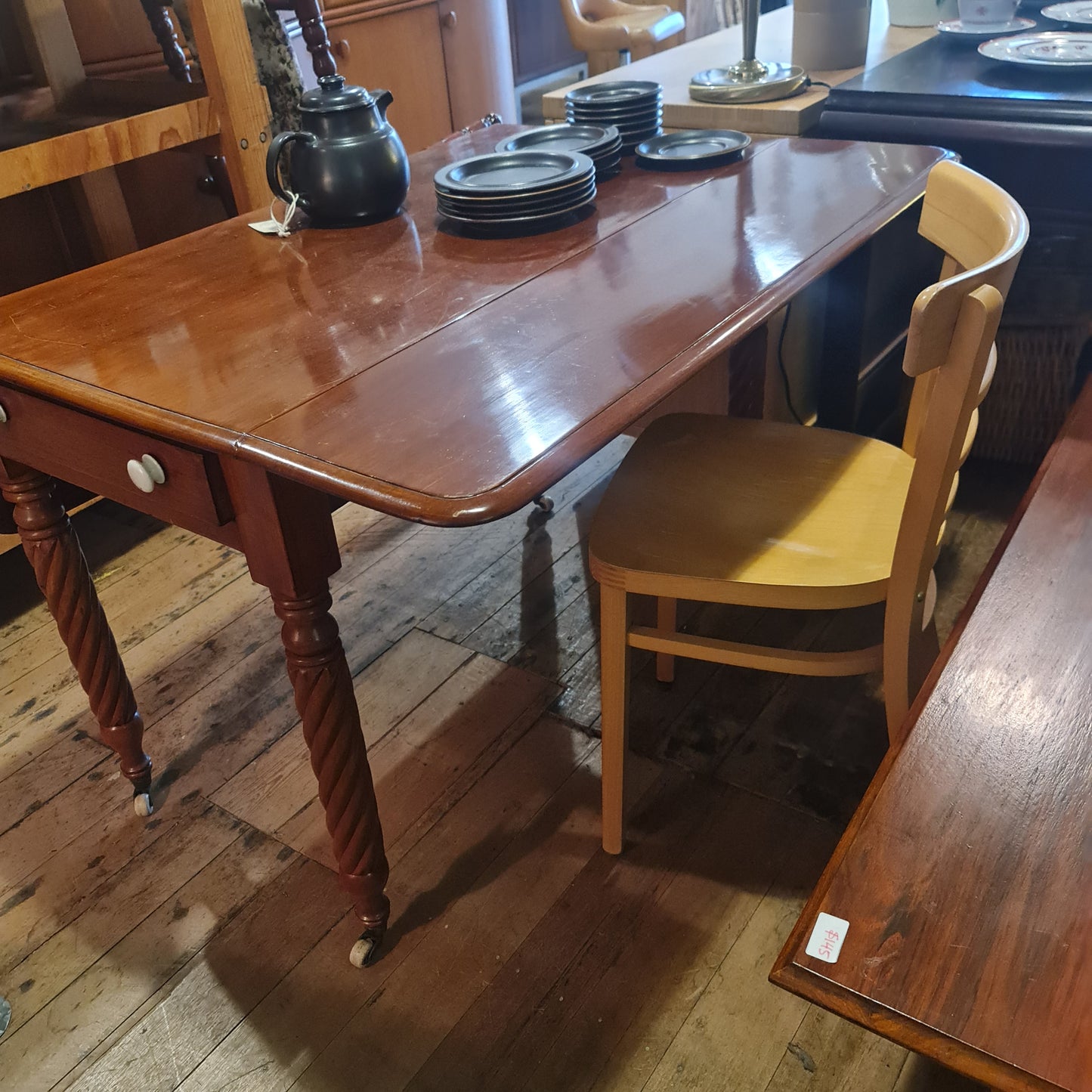 Drop Sided Extending Antique Dining Table