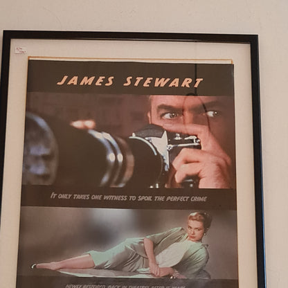 Framed poster of Rear Window Film by Alfred Hitchcock