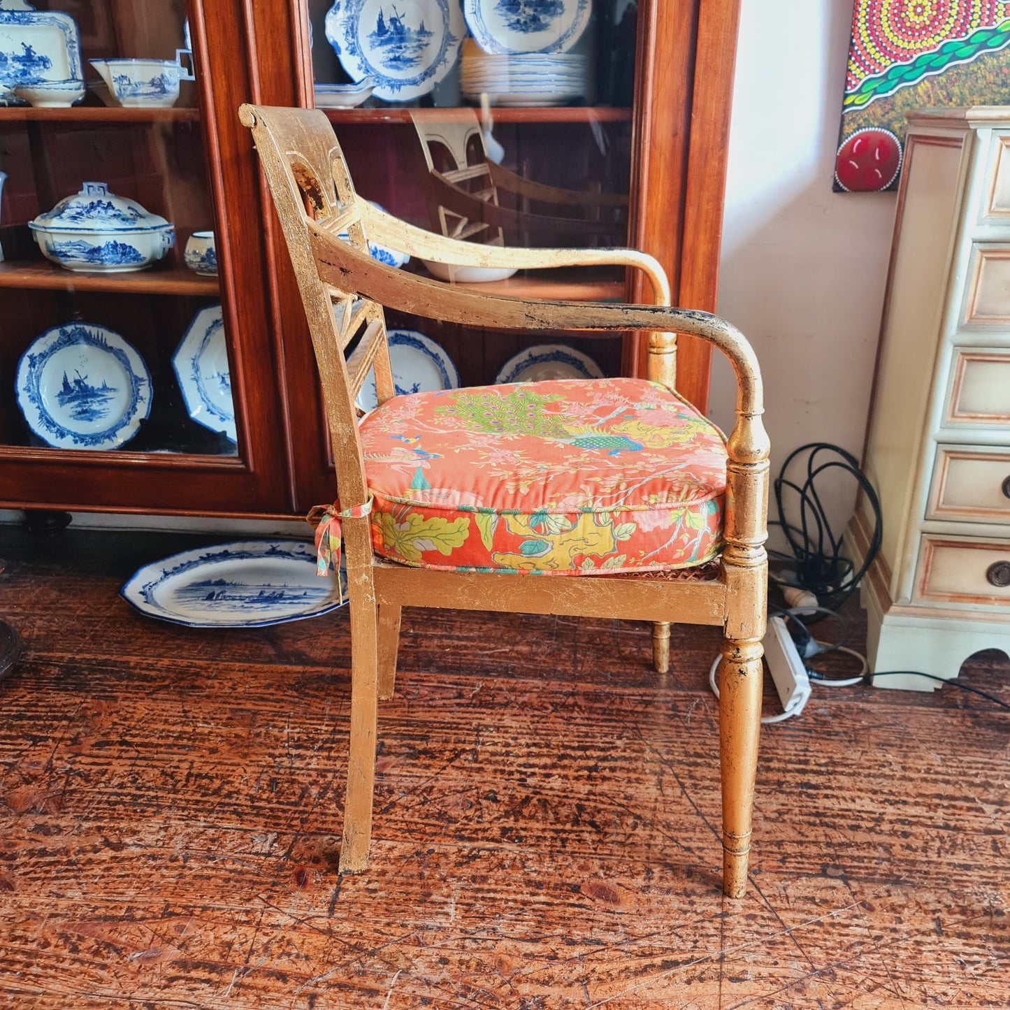 Pair of Gilt Painted Armchairs