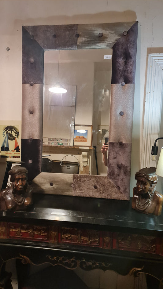 Jimmy Possum Framed Mirror Velvet Buttoned