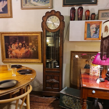 Grandfather Clock in Oak Case Germany