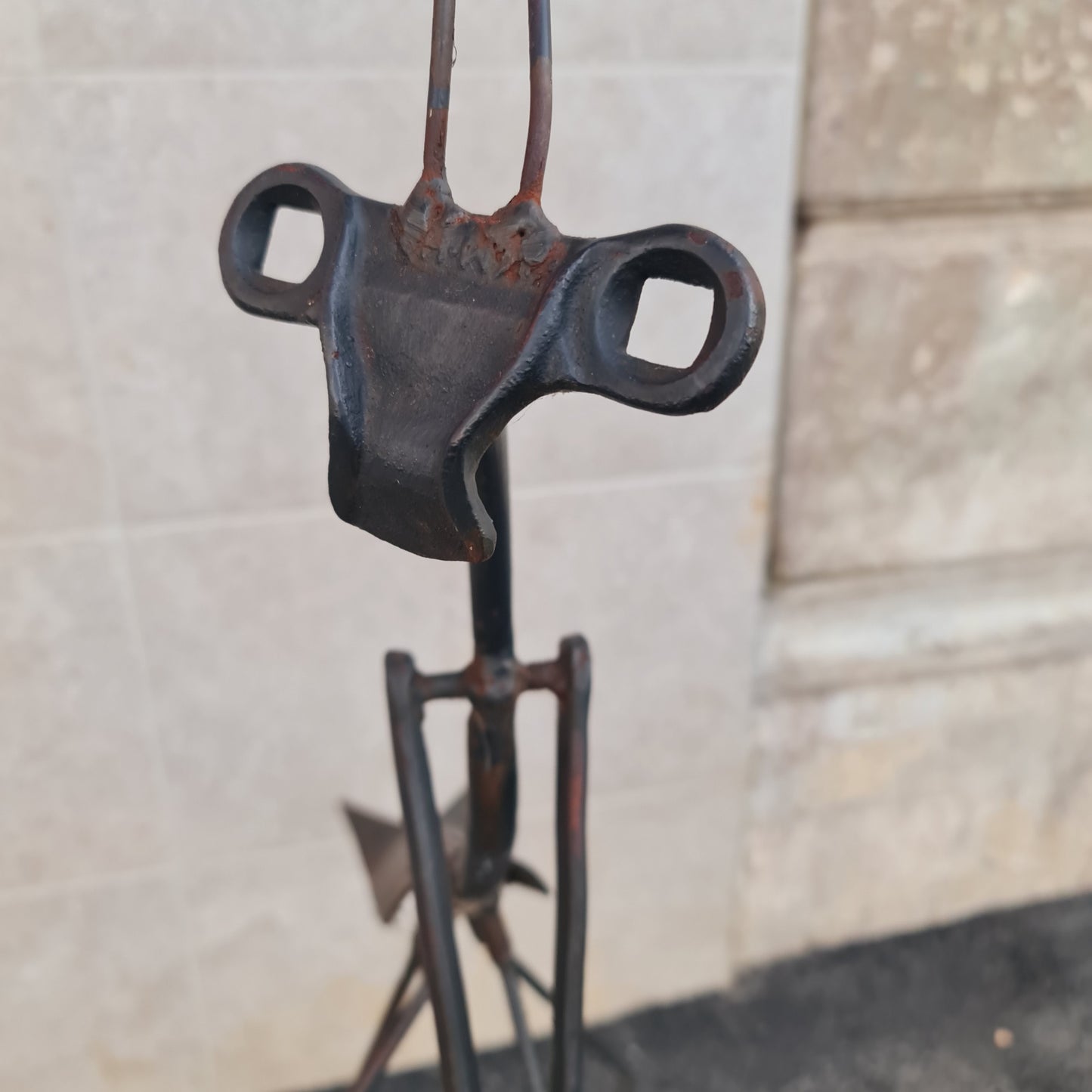 Metal Sculpture Grasshopper Steel Welded Art Garden