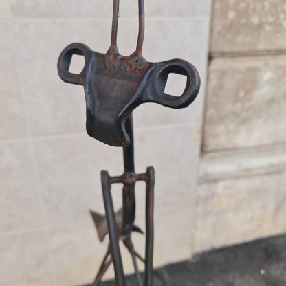 Metal Sculpture Grasshopper Steel Welded Art Garden