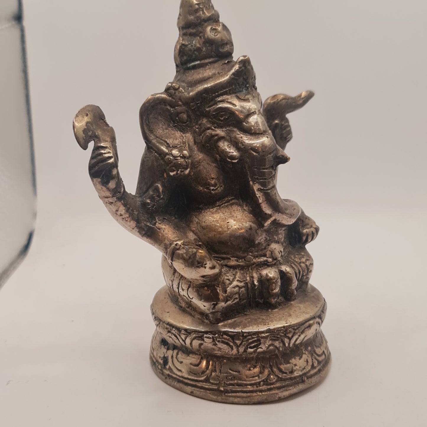 Ganesh Indian Folklore Statue Silver