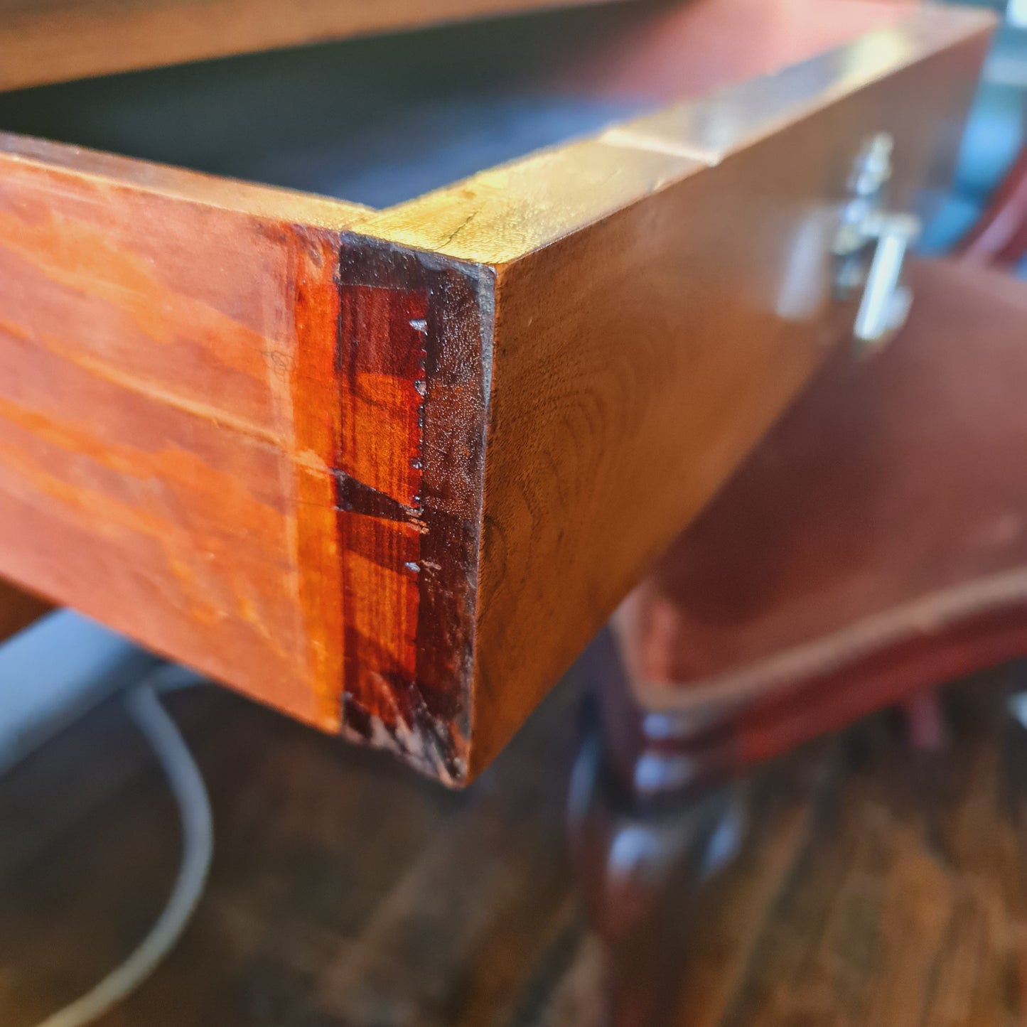 Antique Desk or Hall Table with Drawers