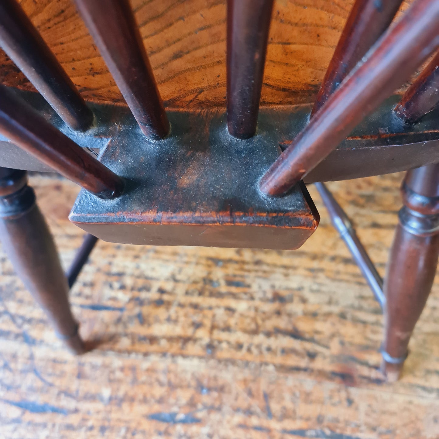 Set of Six Hoop Back Yew Dining Chairs with Arms