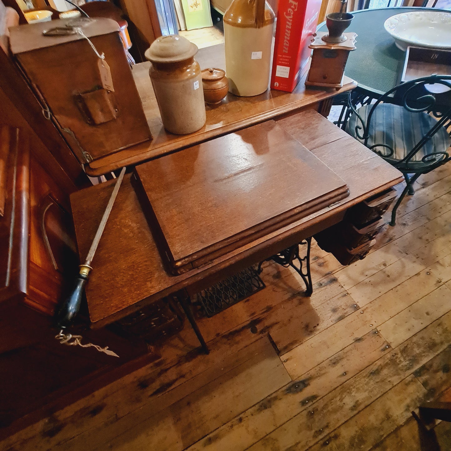 Singer Treddle Sewing Machine with Iron Frame