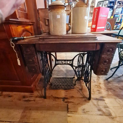 Singer Treddle Sewing Machine with Iron Frame