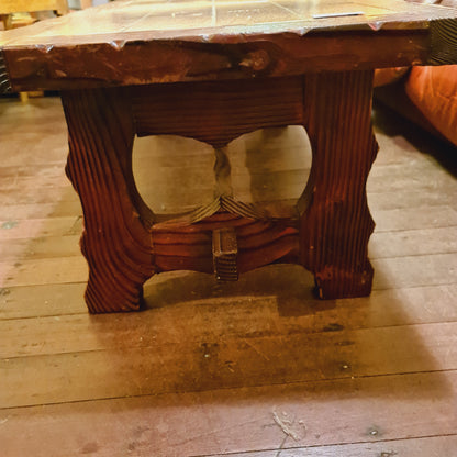 Tile Top Coffee Table Retro Style 1970's