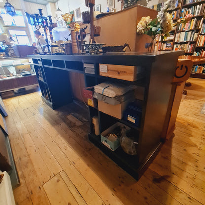 Modern Black Standing Desk with Huge Storage