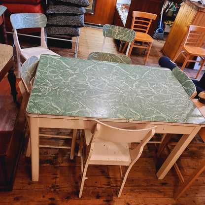 Retro Kitchen Table and Six 6 Chairs 1950 Formica