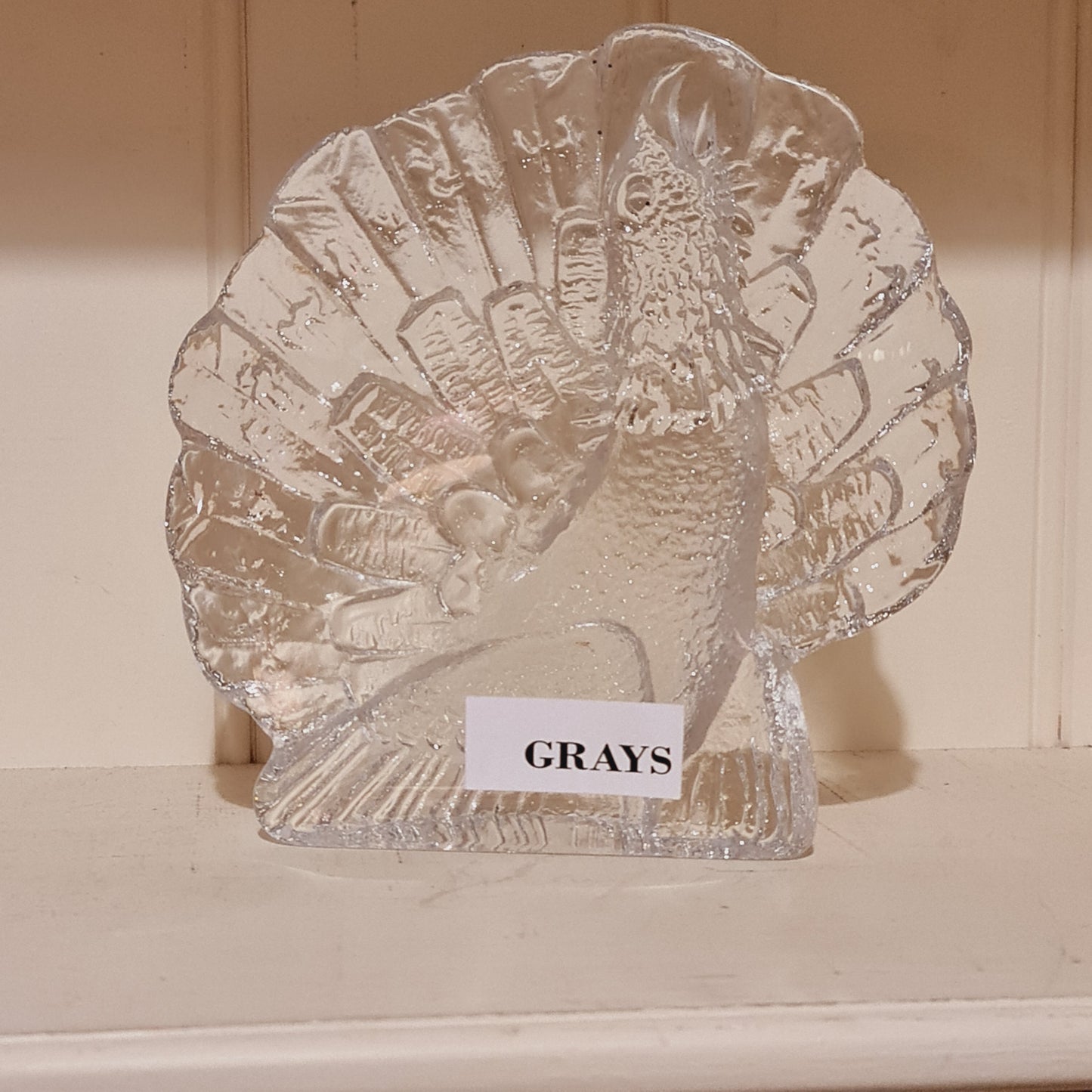 Glass Display Figure in the shape of Pheasant